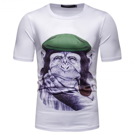 Men's Print New Short Sleeve T-Shirt